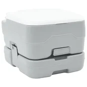 Vidaxl Kamperski WC Siva in bela 41,5 x 36,5 x 30 cm Polietilen