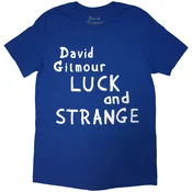David Gilmour Luck & Strange Logo (Back Print & Ex-Tour) Blue XL Majica