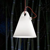 Martinelli Luce zunanja viseča svetilka Trilly, vtič, O 27 cm - Dizajn - bela, oranžna - Plastika
