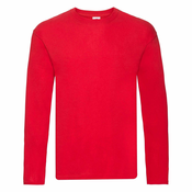 Red Mens T-shirt Original Fruit of the Loom Sleeve