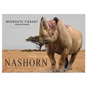 Bedrohte Tierart - Nashorn (Tischkalender 2026 DIN A5 quer), CALVENDO Monatskalender