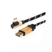 Secomp Roline Gold USB2.0 Reversibile type C - A, pod uglom 90, M/M 3.0m ( 6141 )