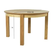 Homestar Jedilna miza CHICAGO D120x160x75 cm, hrast