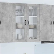 vidaXL Stenska kuhinjska omarica Betonsko siva 80 x 31 x 100 cm