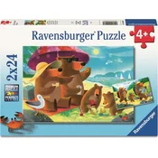 Ravensburger Puzzle Medvedja družina na izletu 2x24 kosov