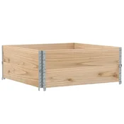 Vidaxl Paletni okvirji 2 kosa 100x100 cm trdna borovina