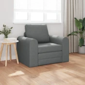 Krevet na razvlacenje Tamno siva 98 x 71 x 83 cm tkanina