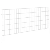 Vidaxl Ograja za vrt z žeblji 12 szt. 115 x 50 cm Mesh Pocinkano jeklo