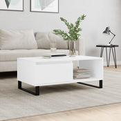 Stolic za kavu bijeli 90 x 50 x 36,5 cm od konstruiranog drva