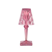 Kartell LED namizna svetilka na baterije, 30 cm, roza, IP54 - spalnica - Dizajn - roza pastelna - Plastika