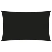 Jedro za zaštitu od sunca 160 g/m2 crno 5 x 7 m HDPE
