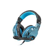 Natec Fury Hellcat gaming headset with volume control, LED backlit black/blue ( NFU-0863 )