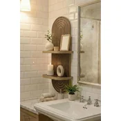 HANAH HOME Zidna polica Artmtkwll2D Wenge