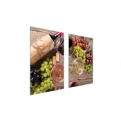 shumee STEKLENA ZAŠČITNA PLOŠČA ZA ŠTEDILNIK ZA VINO 75x52