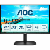 Monitor AOC 23.8 24B2XDA, IPS, Adaptive-Sync 75Hz, VGA, DVI, HDMI, Full HD 24B2XDA