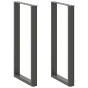 Noge za barski stol U-oblika 2 kom antracit 60 x (110-111) cm celik