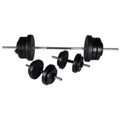 Vidaxl Dvoročna utež + 2 enoročni uteži 60,5 kg