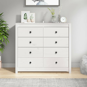 Bocni ormaric bijeli 100 x 40 x 72 cm od masivne borovine