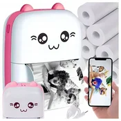 Termični tiskalnik DRUKUŚ za fotografije BLUETOOTH MINI CAT + 11 kosov tiskalnih rolic