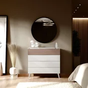 Hanah Home Komoda Milano 4, 103x101x44 cm, Bela