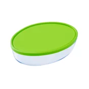 Pyrex Ovalni pekač s pokrovom, 3L, iz borosilikatnega (kaljenega) stekla