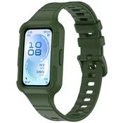 GS Silikonski pašček z etuijem za Huawei Band 11/11 Pro, zelen