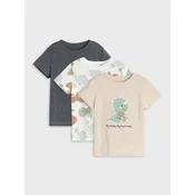 Sinsay - Pamucne majice sa printom dinosaurusa 3 pack - šareno