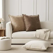 vidaXL Prevleka za blazino 6 kos HOUTEN Taupe 80 x 80 cm