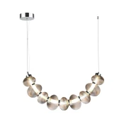 LED luster na sajli BOLLA LED/36W/230V sjajni hrom/zadimljena siva