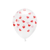 shumee PartyDeco eko baloni 33 cm srčki kristalno prozorni 1 paket 6 kosov 2