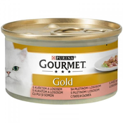 PURINA Gourmet Gold Vlažna hrana za macke komadici u sosu losos i piletina 85g