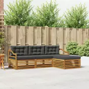 Set vanjskih sofa Prirodna i antracit 245,5 x 162,5 x 73 cm