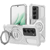 Hibridni ovitek Carbon Shield Pro za Xiaomi Redmi 15 4G/Redmi 15 5G - white transparent