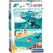 Clementoni Morje sestavljanka puzzle 2 x 60 kosov