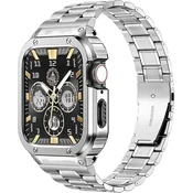 MIOHHR kovinski pašček z zaščitnim ohišjem za Apple Watch