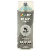 Industrijski akrilni lak sprej RAL HG 400ml Motip - RAL 6027 svetlo zelena