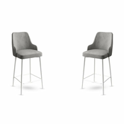 HANAH HOME Set 2 barske stolice Enox Grey White