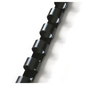 Plastične hrbtne strani - 19 mm, črne, 100 kosov