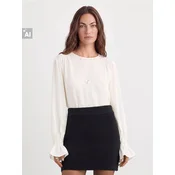 Mohito - Nabrana bluza - krem