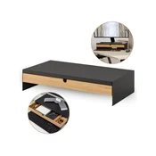 IKEA ELLOVEN Stojalo za monitor s predalom, antracit IKEA