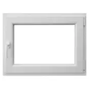 PVC prozor s kvakom (Š x V: 80 x 60 cm, DIN desno, Bijele boje)