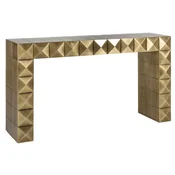Casa Padrino luxury console gold 137.5 x 39 x H. 76 cm - Rectangular console table - Luxury furniture - Hotel furniture - Luxury furnishings