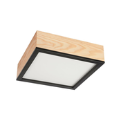 Plafonsko svetlo NATURAL SQUARE 2xE27/15W/230V 31x31 cm borovina/crna