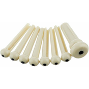 Fender Bridge Pin Set Ivory with Black Dot 7 Pack