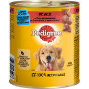 Pedigree Pasja hrana - Pašteta z govedino, jagnjetino in piščancem - 800 g