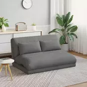 Podesivi podni naslonjac Tamnosiva Baršun