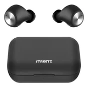 STREETZ Slušalice True Wireless TWS-110 in-ear, s kutijicom za punjenje, BT5 CRNE
