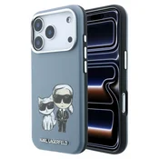 Karl Lagerfeld PU Semi Wrap Smooth Sketch Bodies Magsafe zadnji ovitek za iPhone 18 Pro Max moder