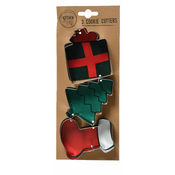 DECORIS Novogodišnji oblici za kolače 3/1 poklon/ jelka/ čizmica