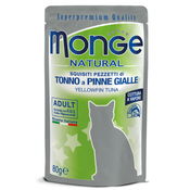 MONGE mokra hrana za mačke Natural, tuna v želeju, 24 x 80 g